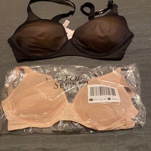 Victoria’s Secret bras - black & nude available - 38B. No underwire or padding